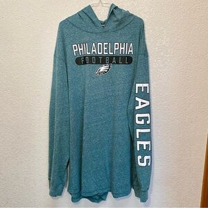 Philadelphia Eagles Hoodie Men’s 5XL Green Lightweight NFL Pullover Sweatshirt